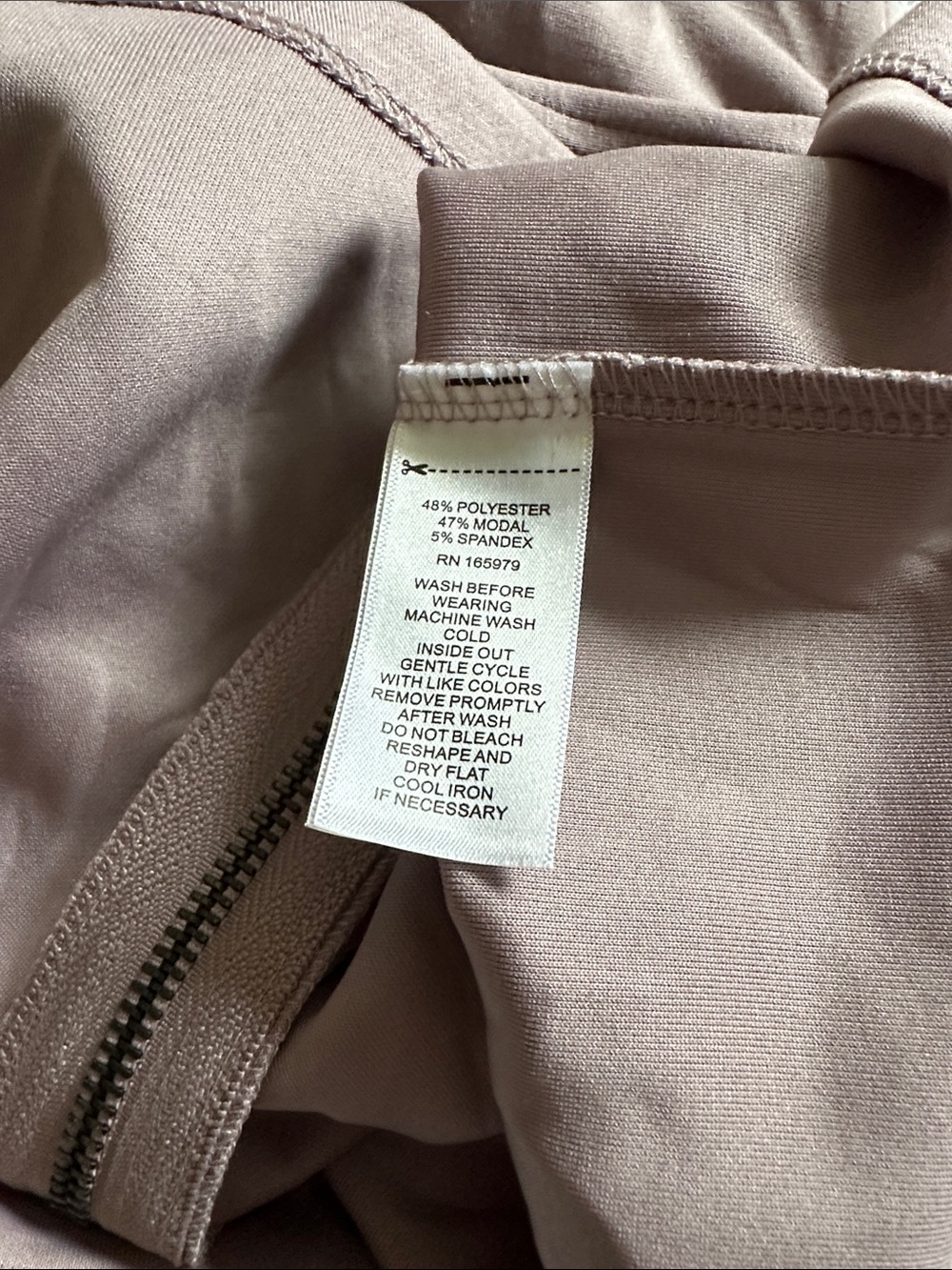 Cable & Gauge Juniors Mauve Two-Piece Zip Front Hoodie and Short Set Size S - Picture 6 of 10